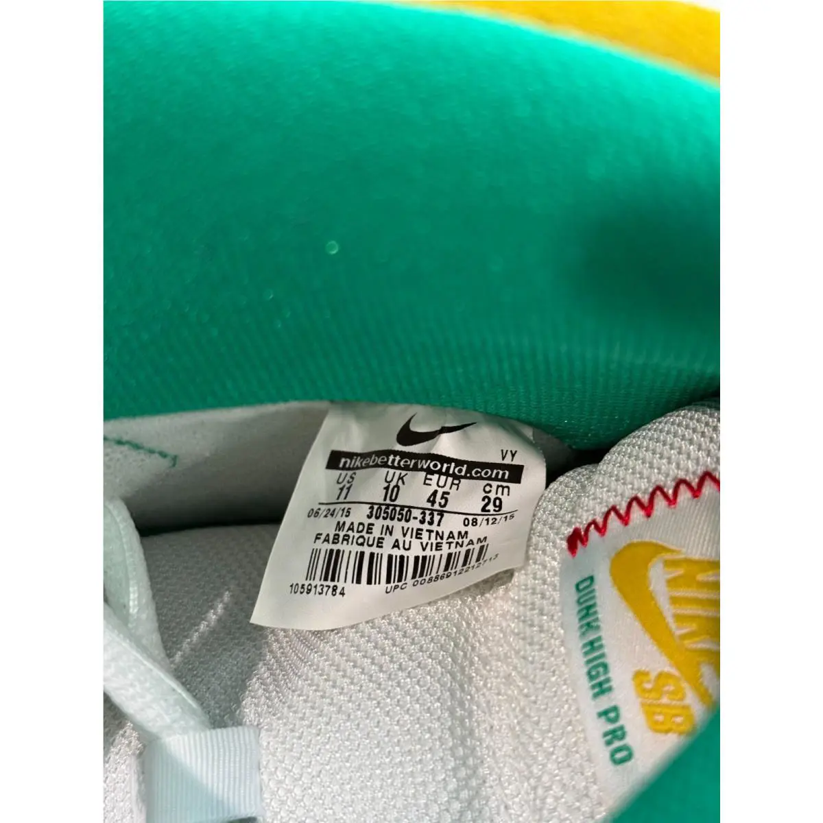 Nike shoes - Nike Dunk Hi - Dunk - 305050-337 - Green (UPC: 0886912212713) 12