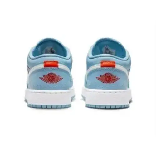 Nike shoes - Nike Girls Jordan 1 Low SE Stitch - Blue 4