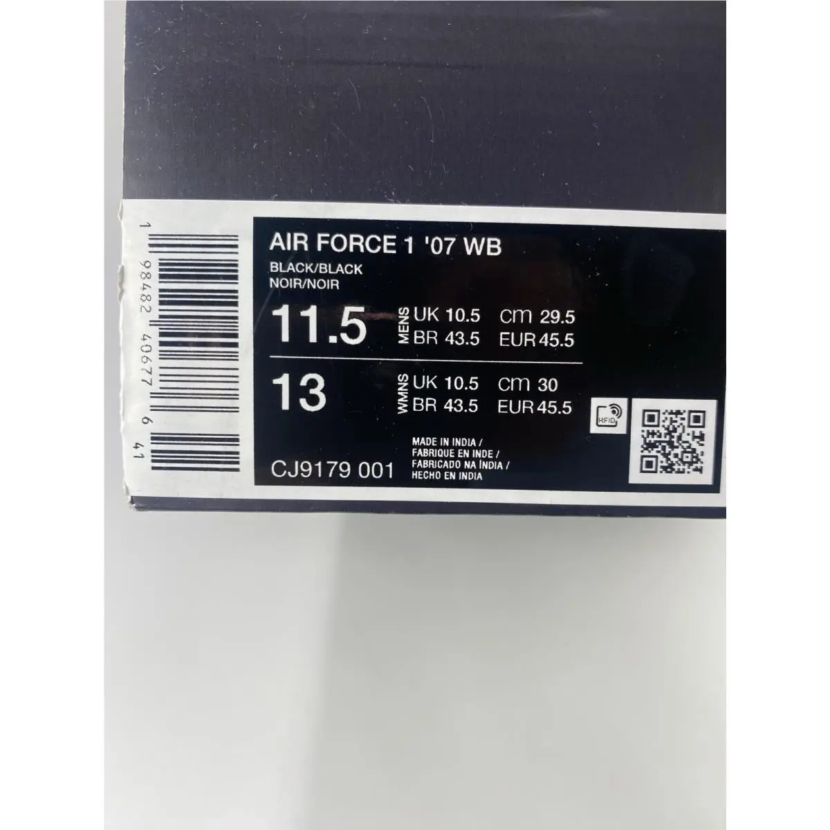 Nike shoes - Nike Air Force 1 - Air Force - CJ9179 001 - Black (UPC: 198482406776) 8