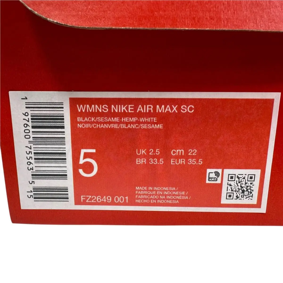 Nike shoes - Nike Air Max SC - Air Max - FZ2649-001 - Black / Sesame / Hemp / White, Manufacturer: Black/Hemp/White/Sesame (UPC: 00197600755635) 8