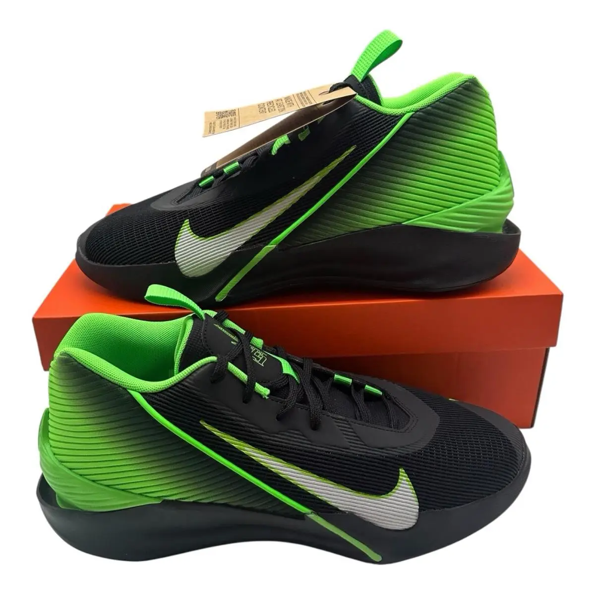 Nike GT Jump Academy Basketball Shoes Mens 10 Black/white/green Strike Sneakers - Black