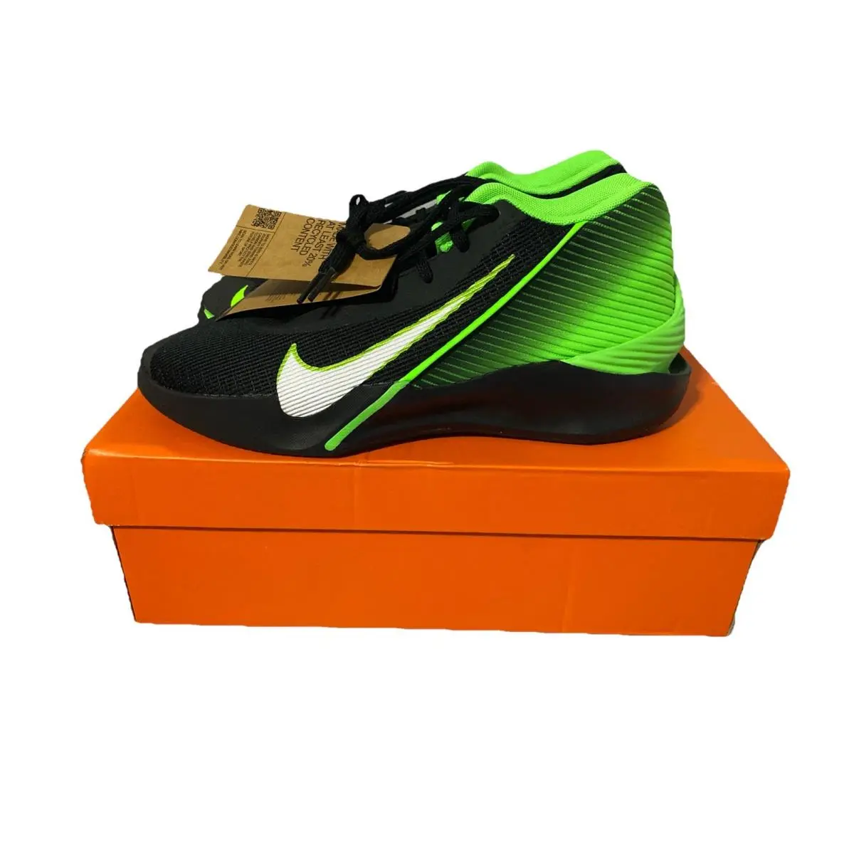 G.t. Jump Academy Men’s Size 9 Black/green/white Strike Basketball Shoes by Nike