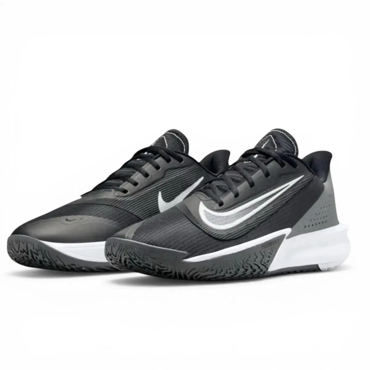 Nike Precision Vii Basketball Shoes Mens 10.5 Black White Grey FN4322-005