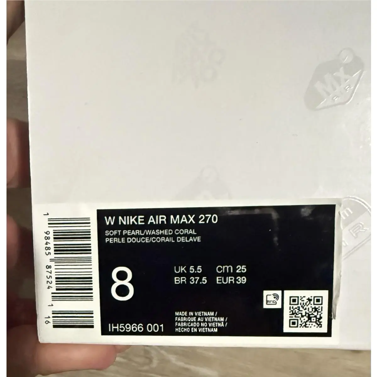 Nike shoes - Nike Air Max 270 - Air Max - IH5966-001 - Soft Pearl / Pearl White Metallic Silver / Washed Coral (UPC: 197863131078) 10