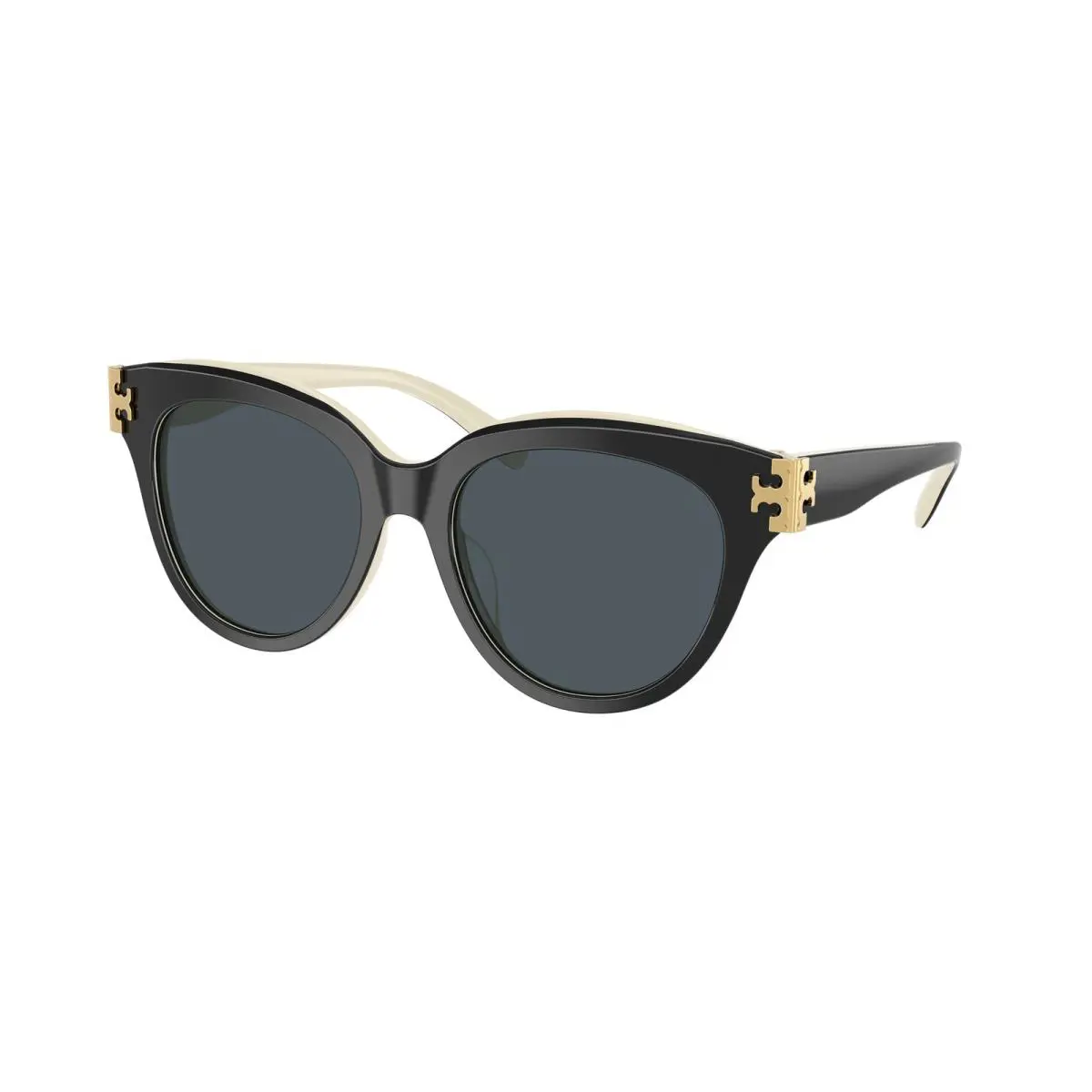 Tory Burch TY 7209U Black Ivory Dark Grey 198887 Sunglasses