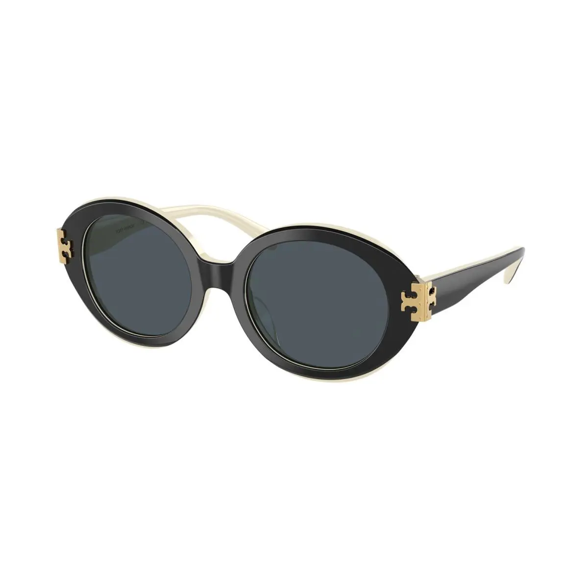 Tory Burch TY 7210U Black Ivory Grey 198887 Sunglasses