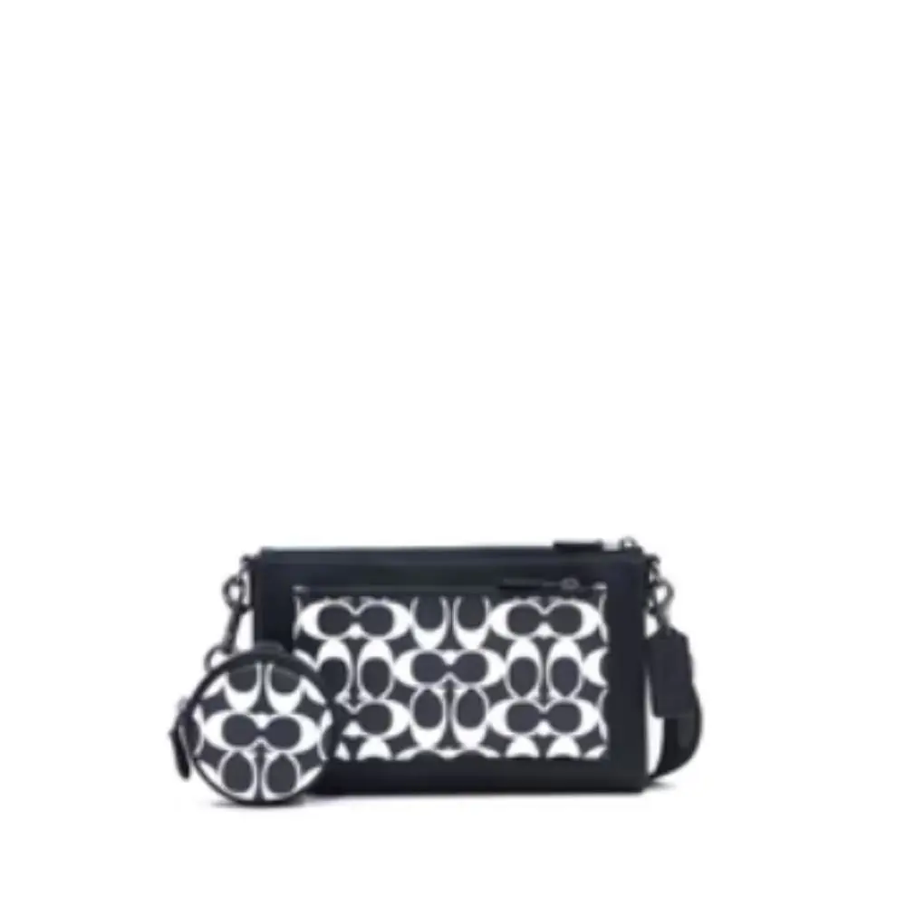 Coach Holden Crossbody In Signature Canvas - Gunmetal/black/chalk