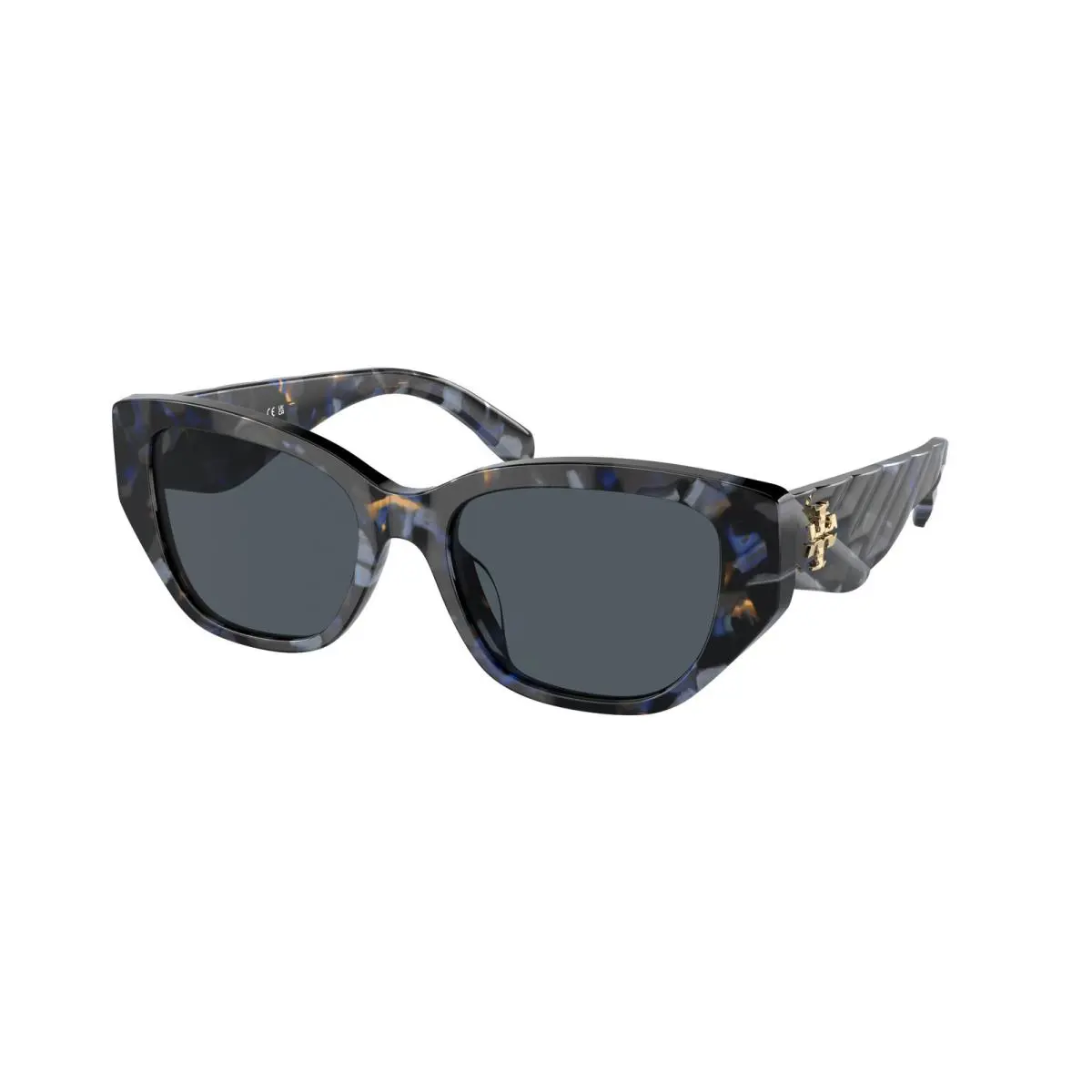 Tory Burch TY 7196U Blue Tortoise Dark Grey 195787 Sunglasses