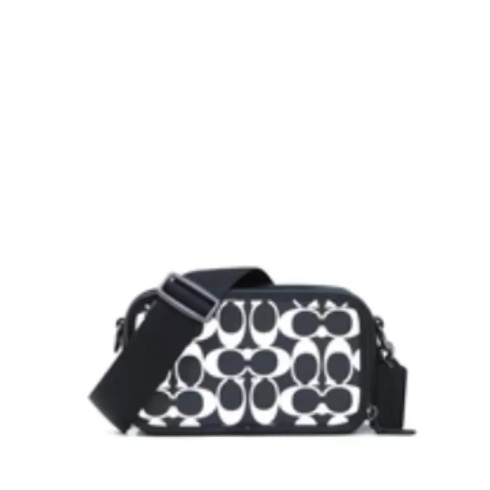 Coach Wyatt Crossbody In Signature Canvas - Gunmetal/black/chalk