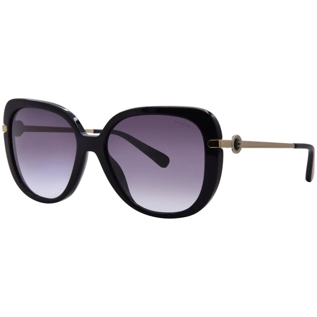 Coach C6180 HC8320 50028G Sunglasses Women`s Black/grey Gradient Cat Eye 55mm
