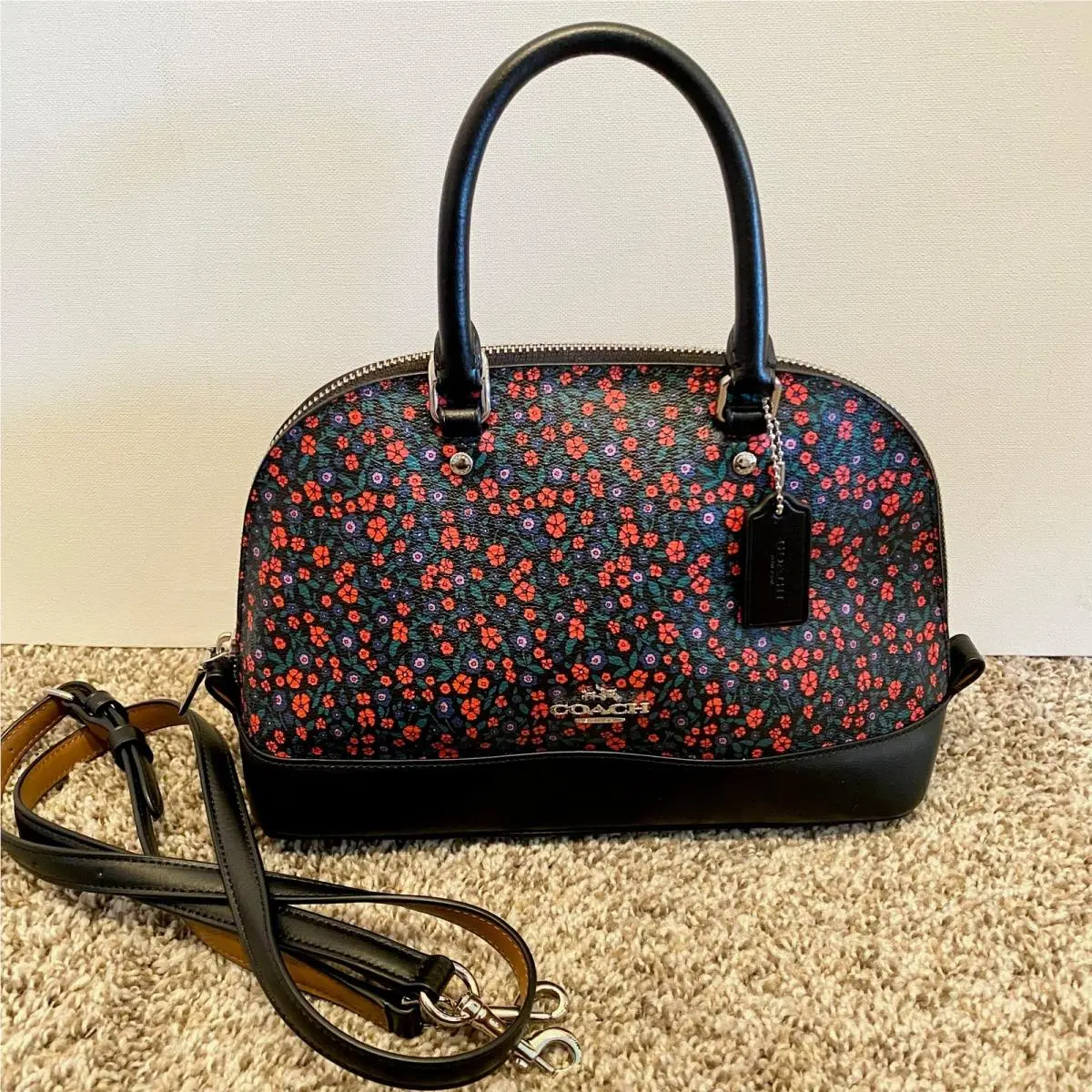 Coach Sierra Satchel in Ranch Micro Floral Crossbody Purse