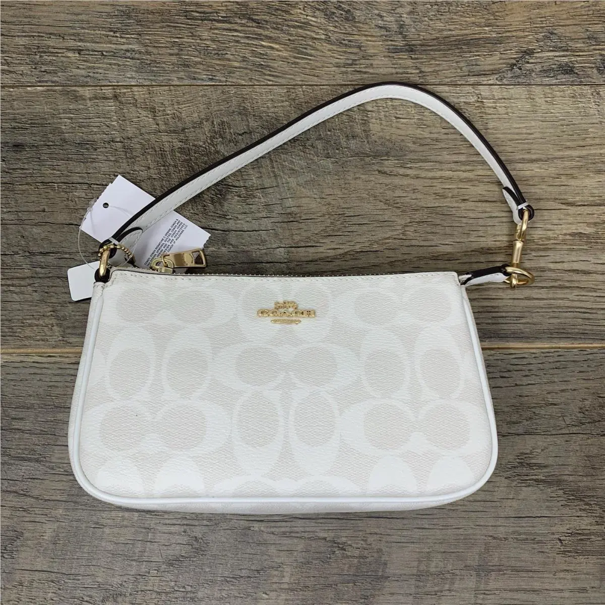 Coach Nolita 19 in Signature Canvas CS442 Glacier White Gold —