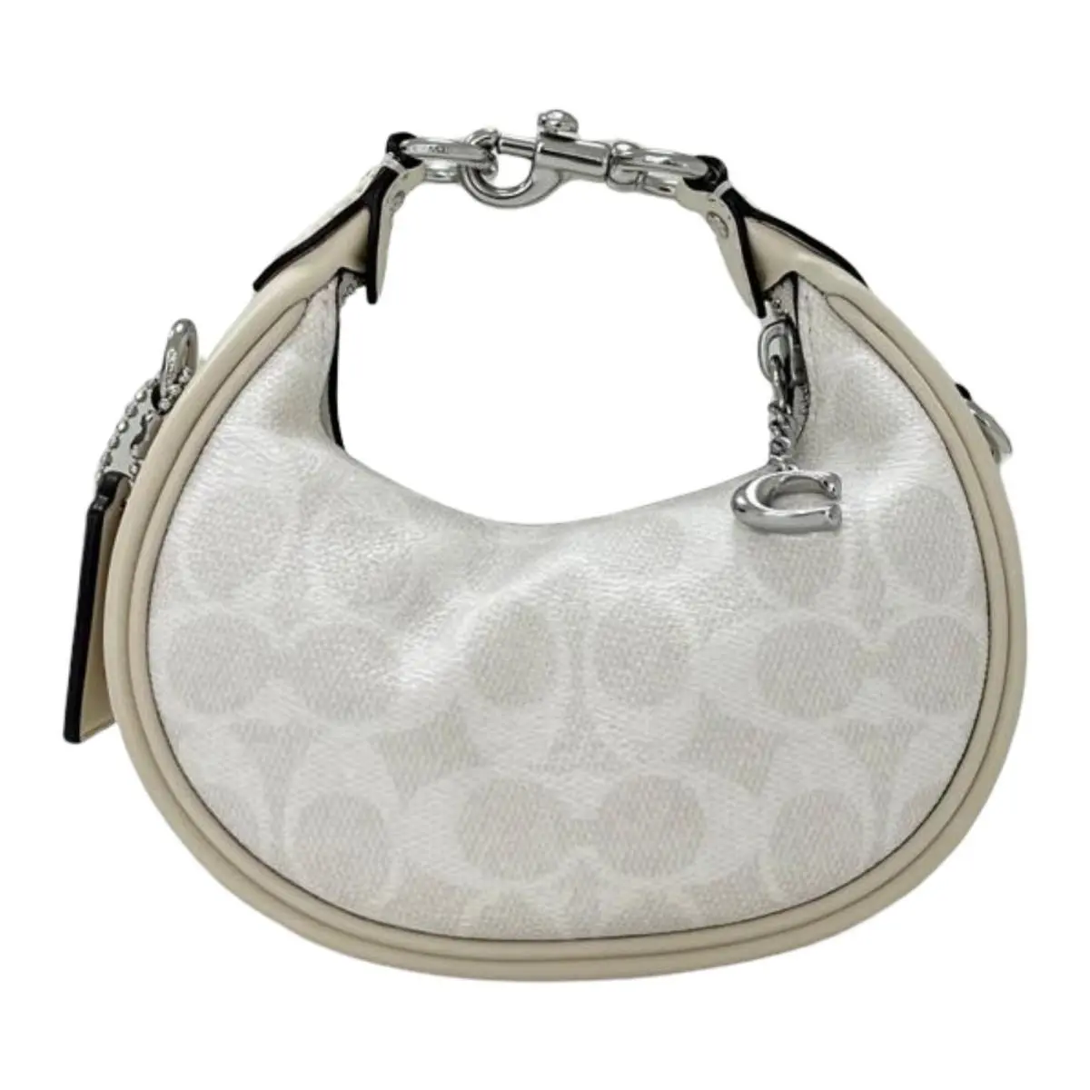 Coach Jonie Bag In Signature Canvas -silver/white Chalk