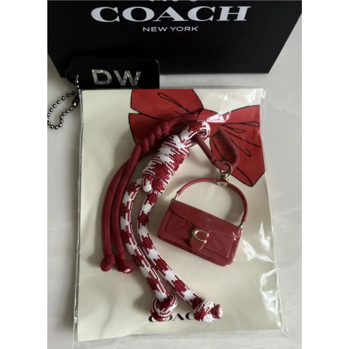 Coach Tabby Lunar Red Bag Charm Key Fob
