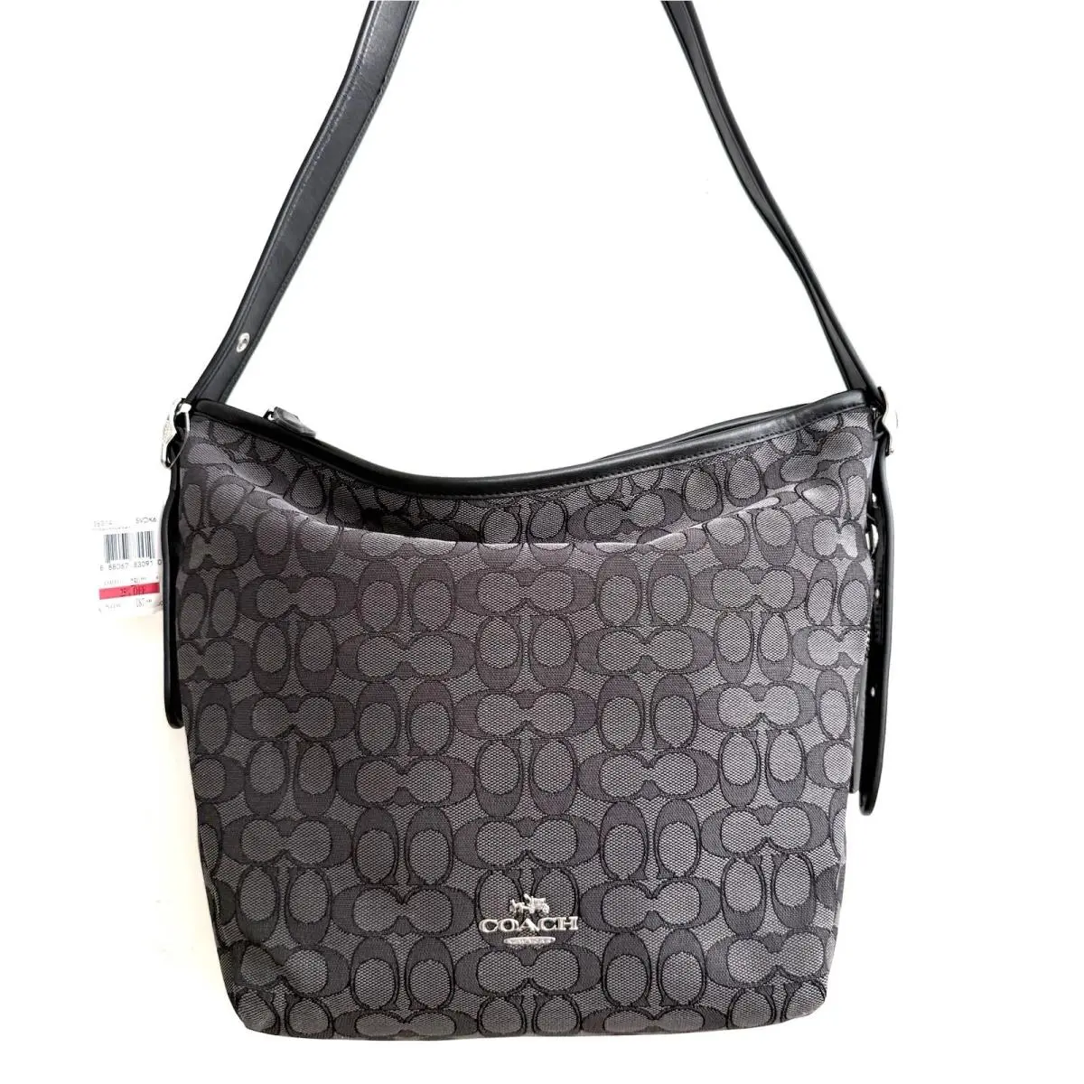 Coach Signature Duffle Shoulder Bag 36314 Smoke Black + Coach Dust Bag