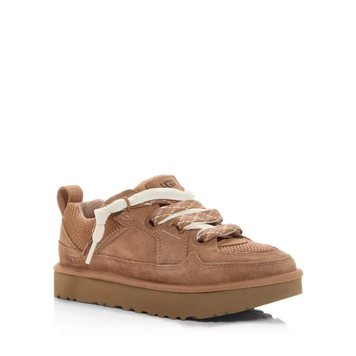 Ugg Lo Lowmel Suede Mesh Sneakers Women`s Size 10 US Chestnut