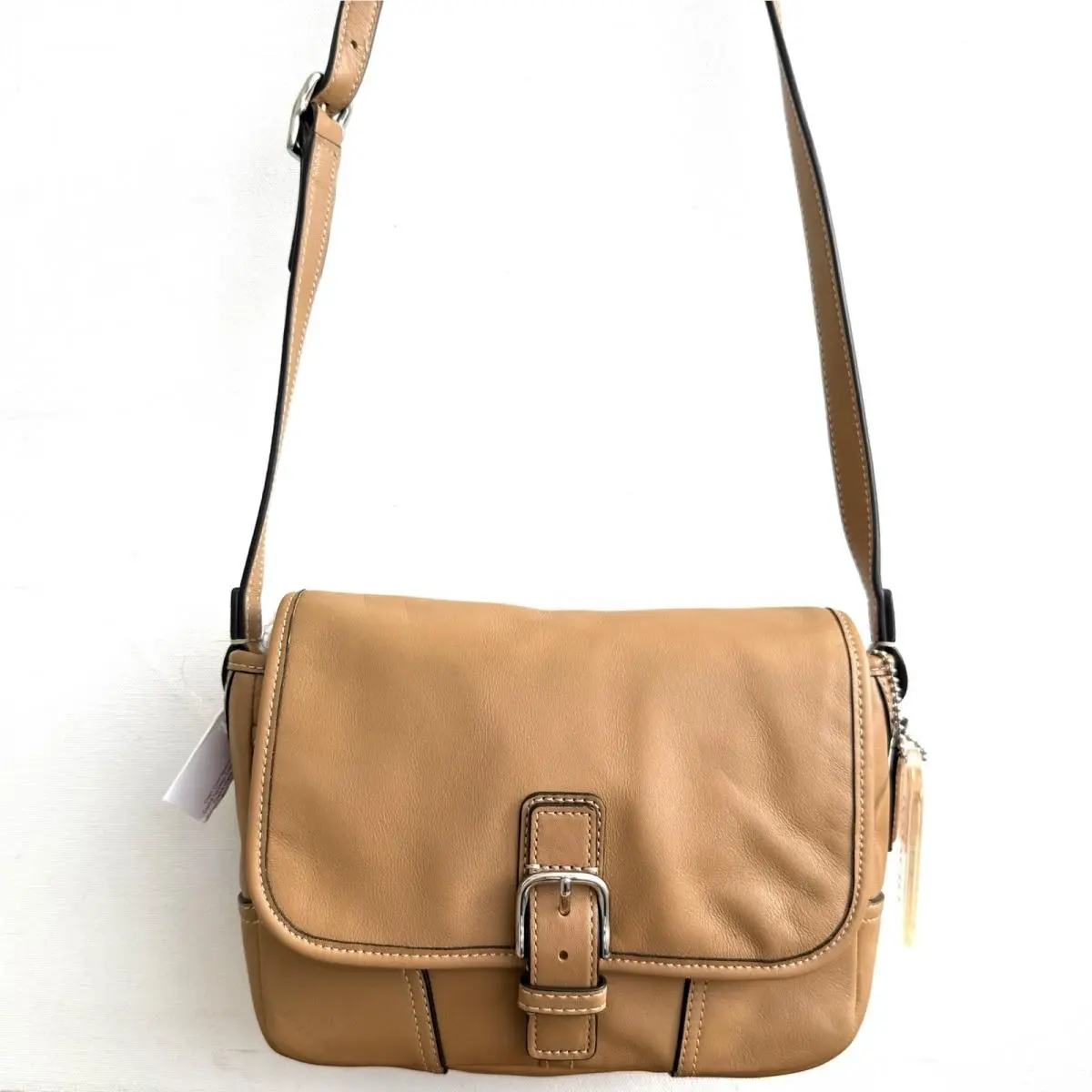 Coach Hadley Leather Field Shoulder Bag In Leather Blue Chalk F29763