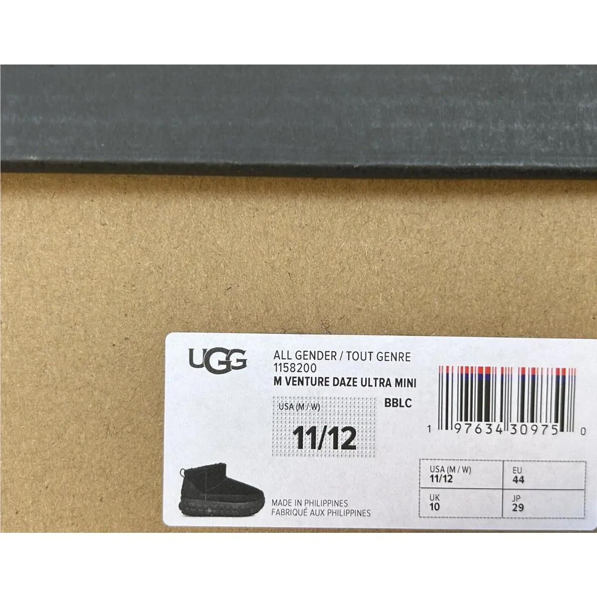 UGG shoes - UGG Venture Daze Ultra Mini Boot - Black (UPC: 197634309750) 7