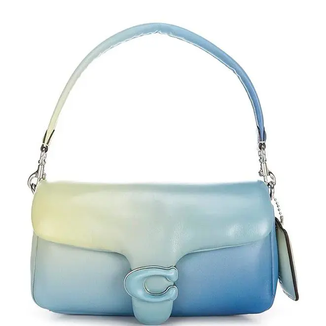 Coach Tabby 26 Pillow Aqua Multi Blue Yellow Leather Shoulder Bag C0772