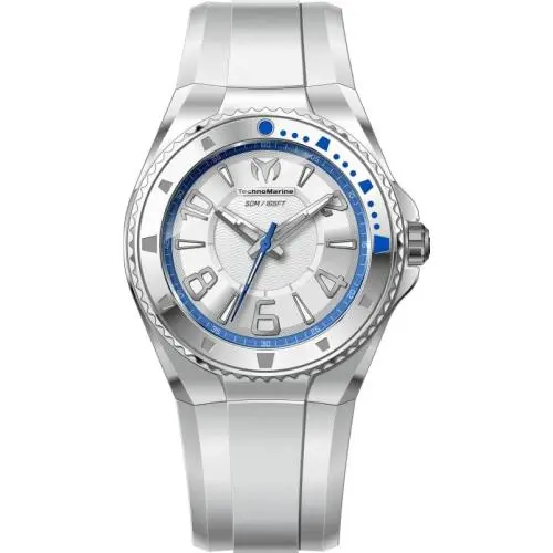 Technomarine Lusso Mare Men 44.00mm SS Steel White+silver Dial PC21 Quartz