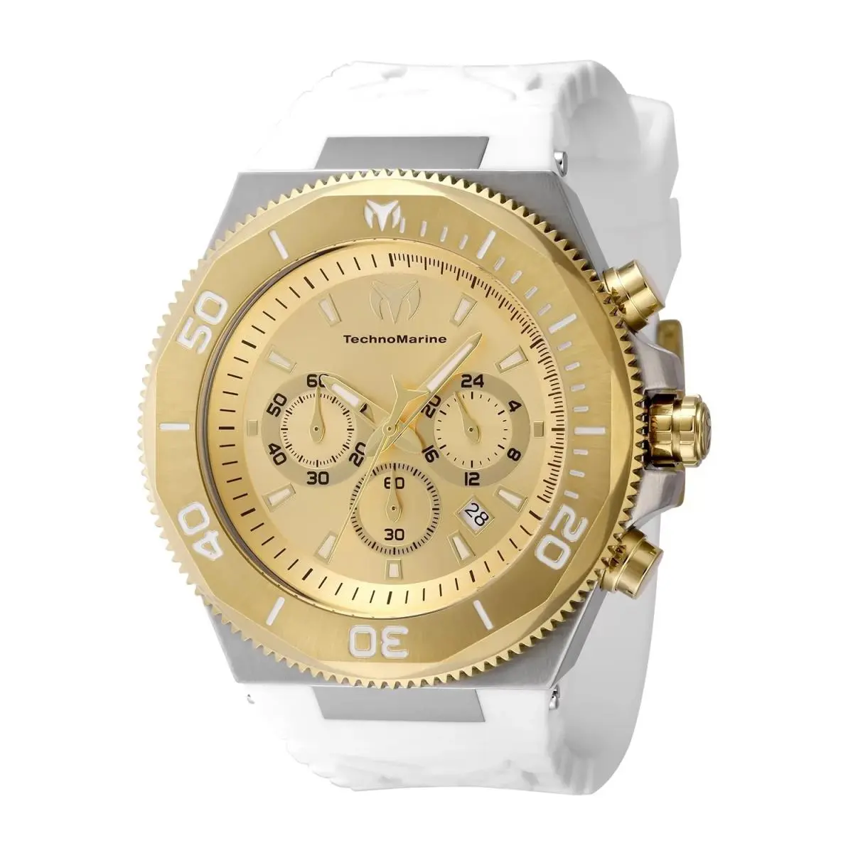 Technomarine Men`s TM-224017 Manta Quartz Chronograph Black Dial Watch - Dial: Black, Band: Black