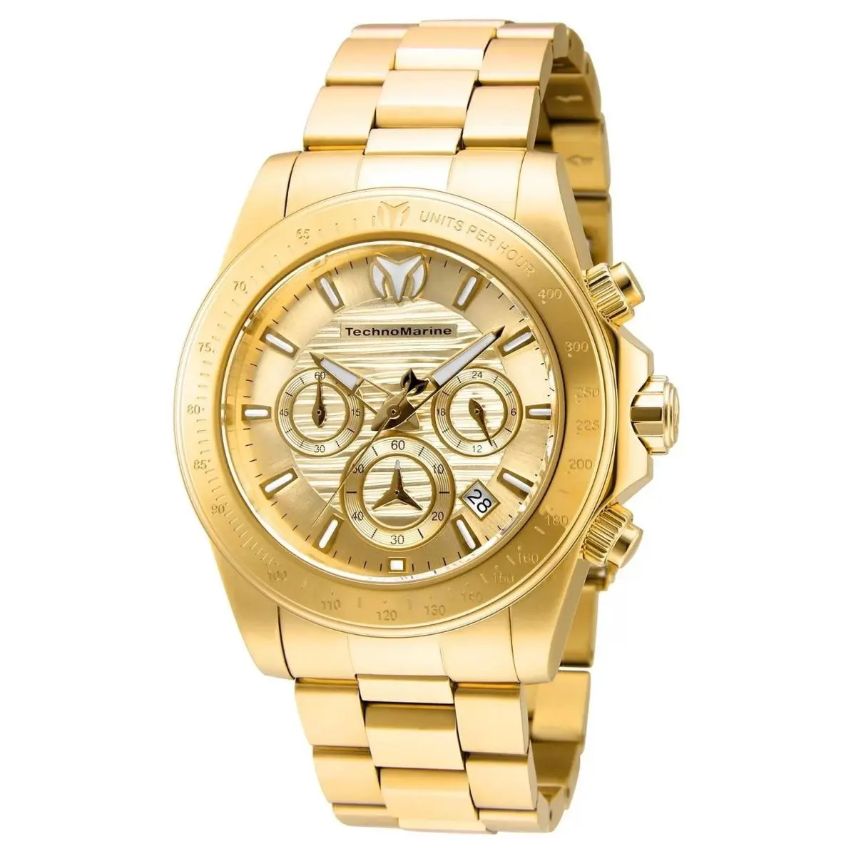 Technomarine Men`s TM-219004 Manta Quartz Chronograph Gold Dial Watch