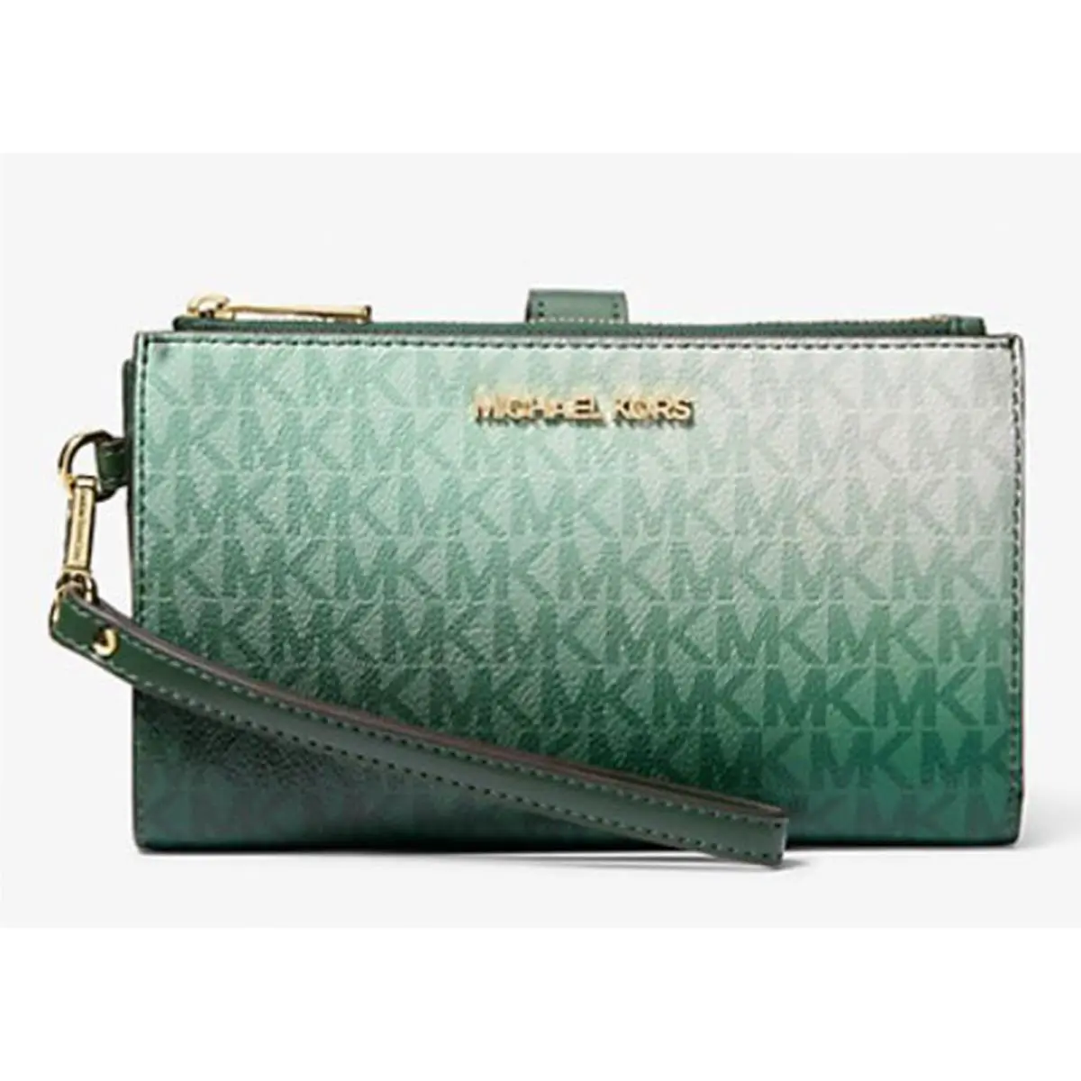 Michael Kors Women`s Outlet Jet Set Large Ombré Signature Logo Wristlet