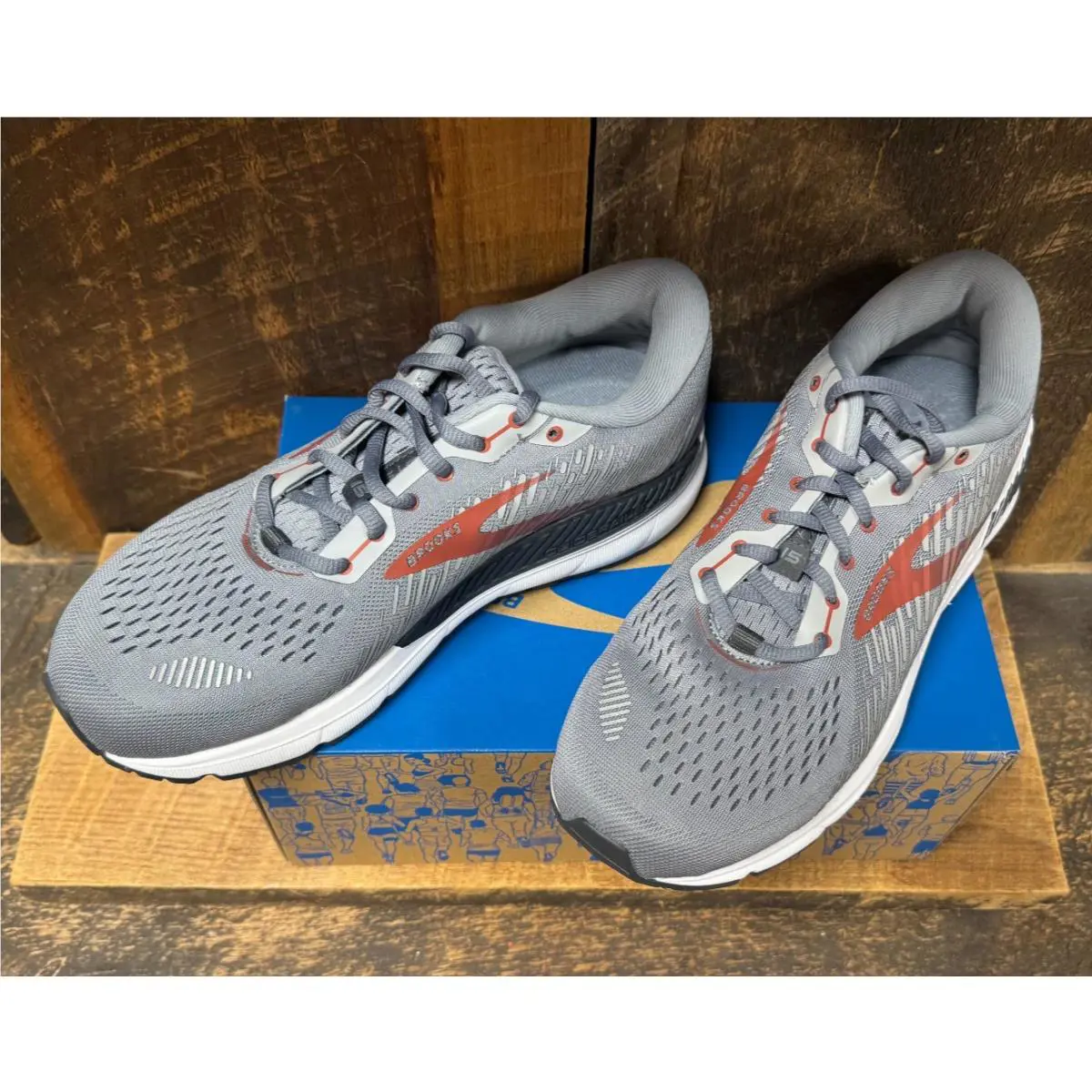 Brooks shoes - Grey/Ebony/Chili Oil 0