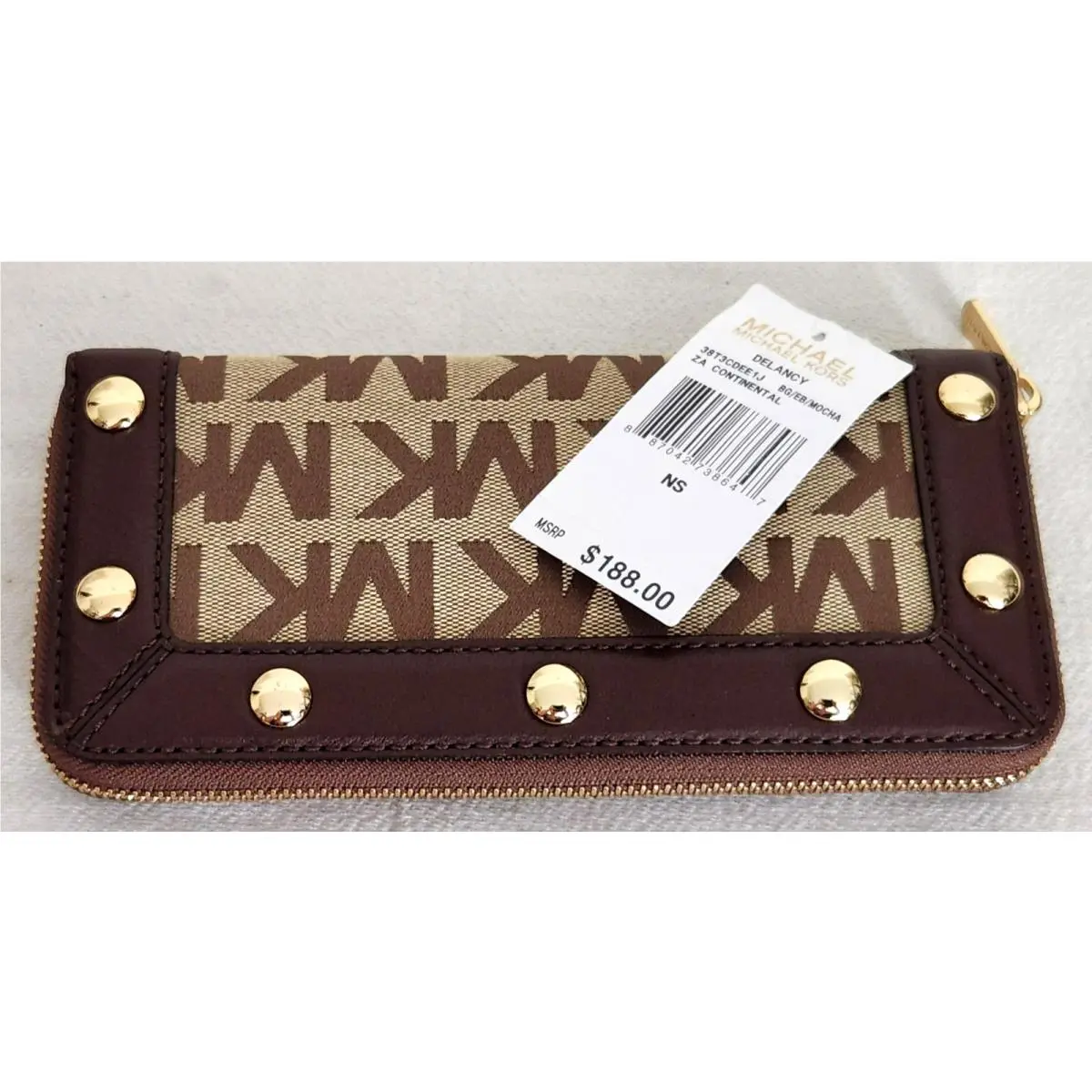 Gansevoort LG Monogram Mocha Brown Satchel Bag /or Wallet Wallet by Michael Kors