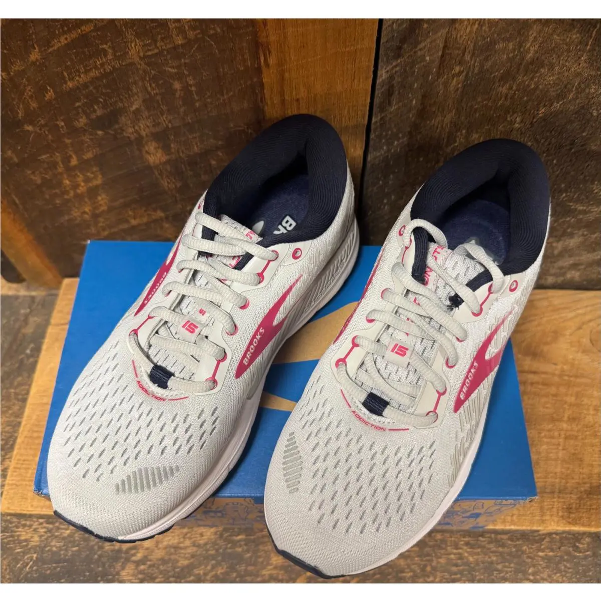 Brooks shoes - Brooks Addiction GTS 15 - Addiction GTS - Oyster/Peacoat/Lilac Rose 0