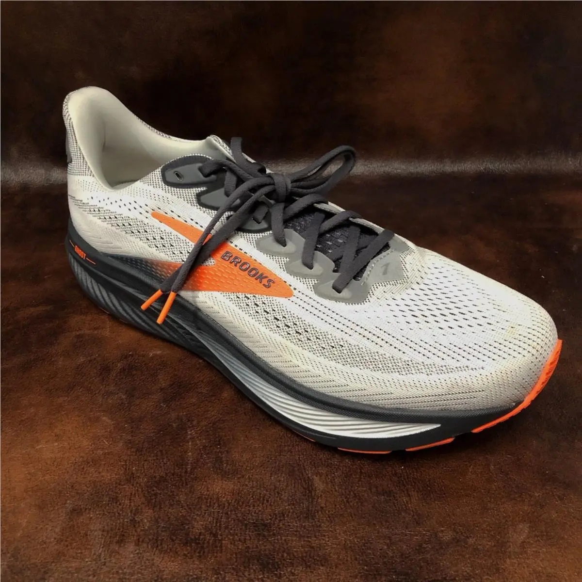 Brooks shoes - Brooks Ghost 17 - Ghost - 110442-1D-048 - Oyster Mushroom/Orange/Ebony 0