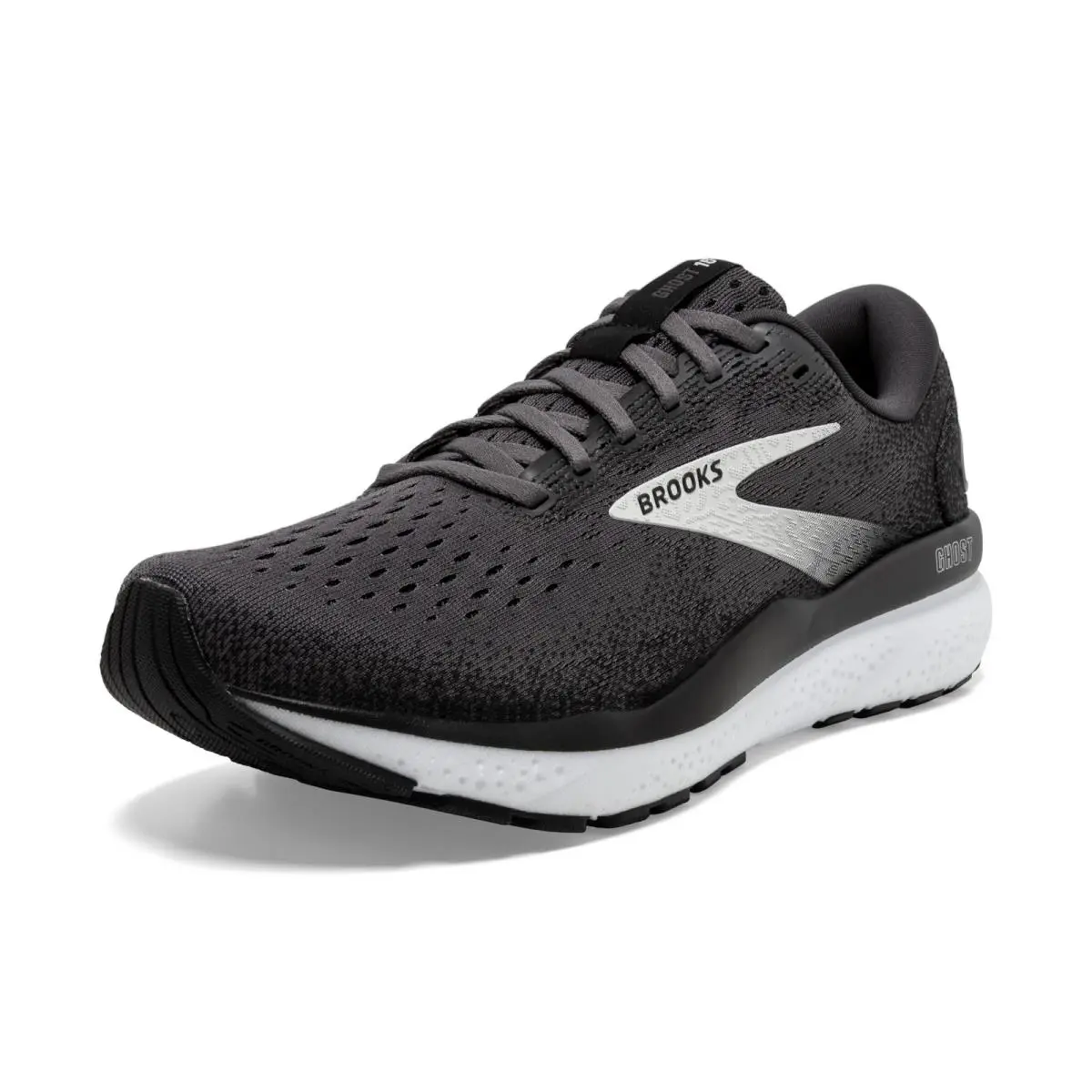 Brooks Men s Ghost 16 Neutral Running Shoe Black/grey/white US 11 Medium