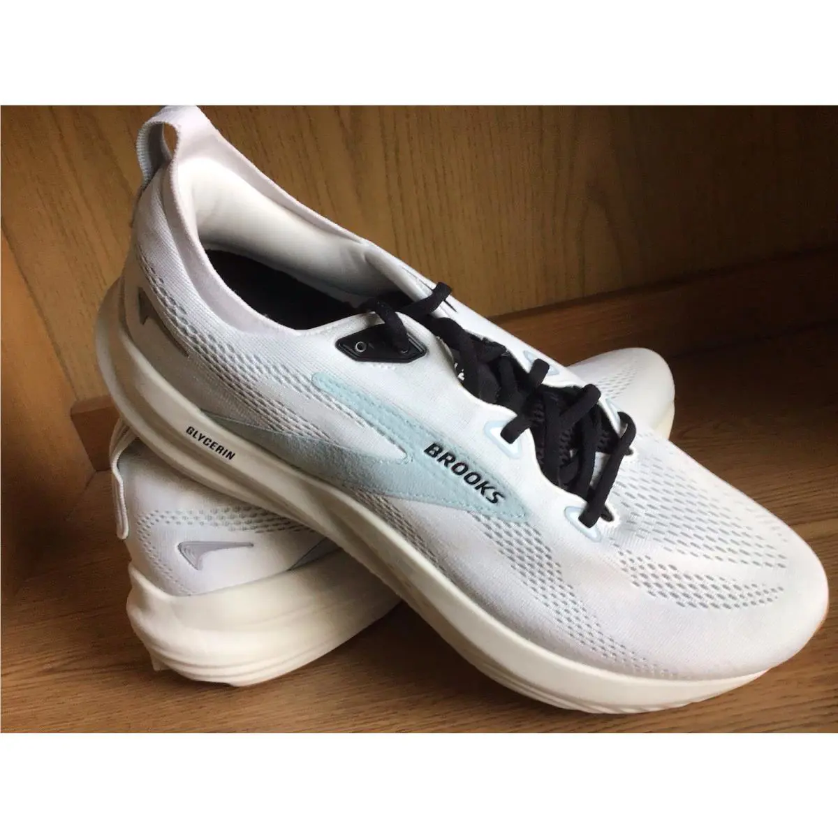 Brooks shoes - Brooks Glycerin 22 Bright White Winter Sky Black - 110445-1D-175 - Black, White 8