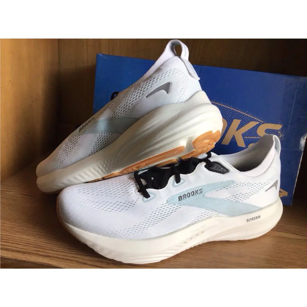 Brooks shoes - Brooks Glycerin 22 Bright White Winter Sky Black - 110445-1D-175 - Black, White 2