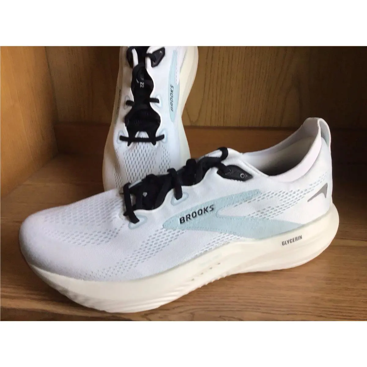 Brooks shoes - Brooks Glycerin 22 Bright White Winter Sky Black - 110445-1D-175 - Black, White 4