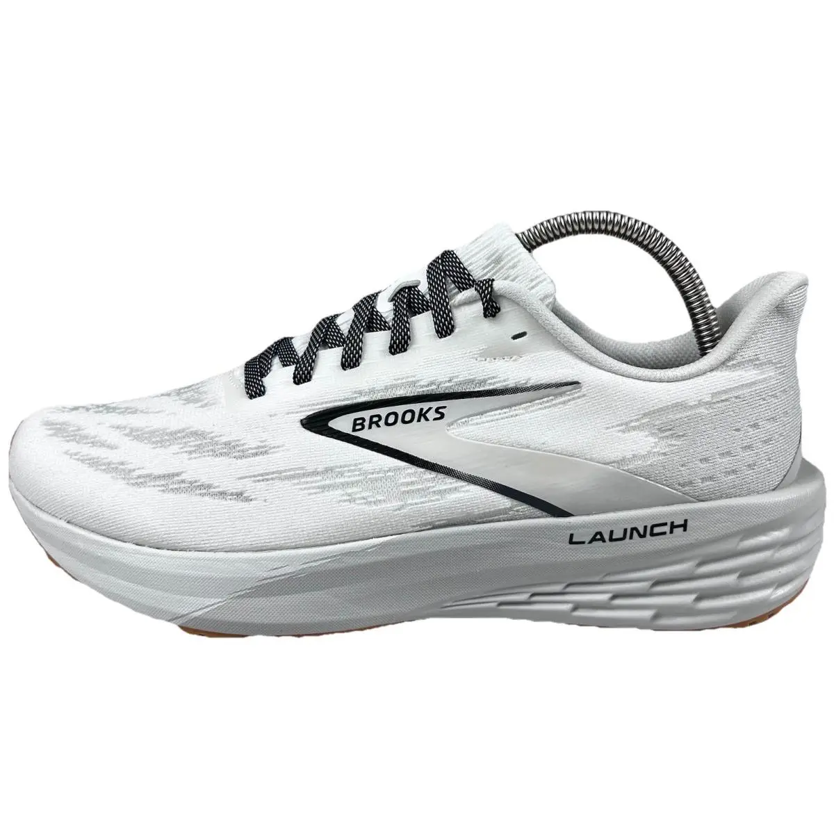 Brooks Launch 11 Men’s Road Running Shoes Size 8.5 White Black Walking Sneakers