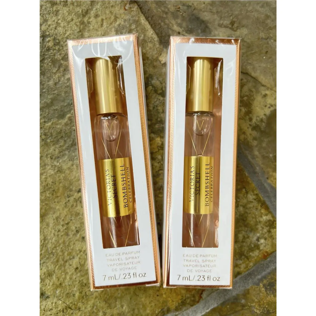 2 Victoria’s Secret Bombshell Celebration Eau de Parfum Travel Spray .23 Oz by Victoria's Secret