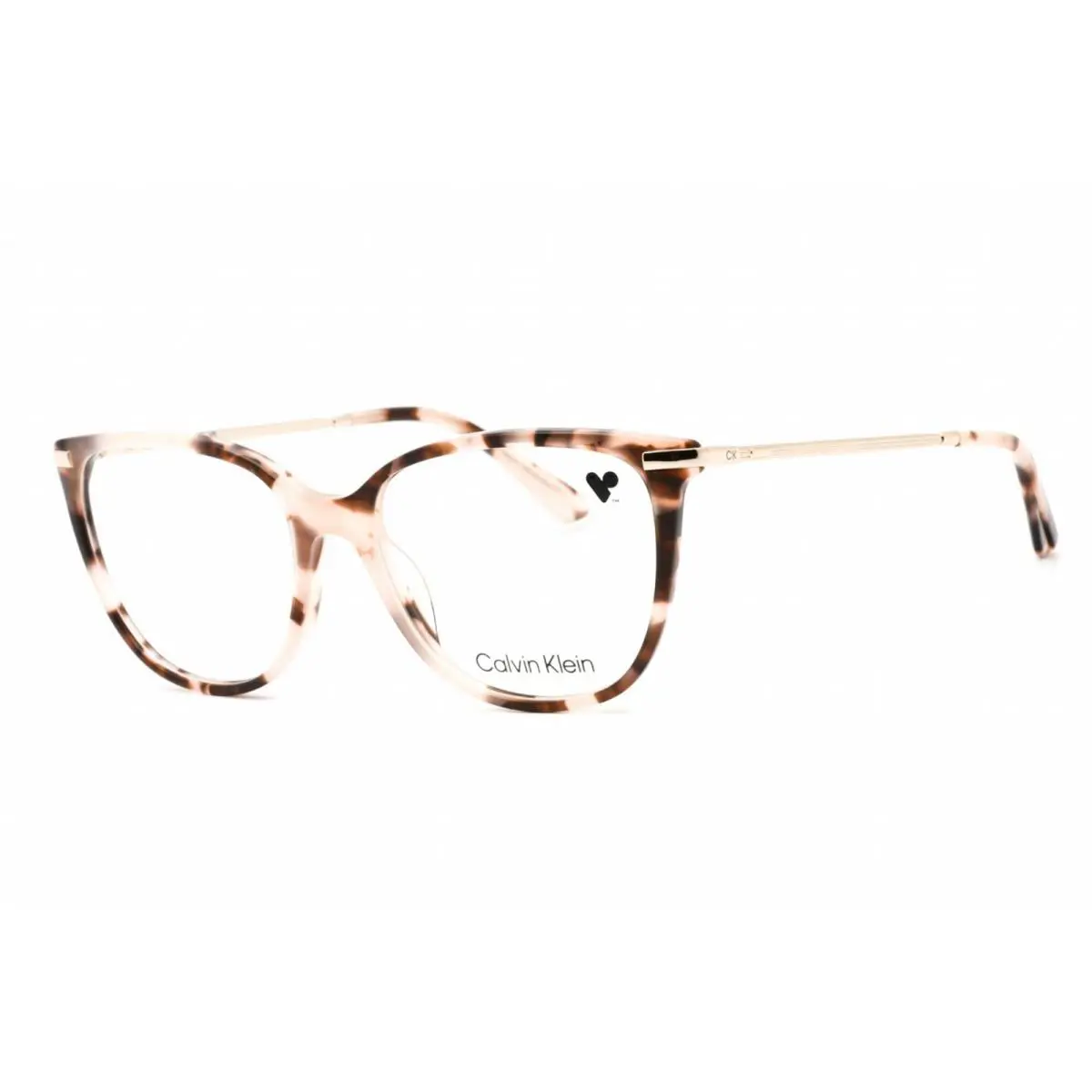 Women`s Eyeglasses Rose Tortoise Frame Clear Lens CK22500 663 by Calvin Klein