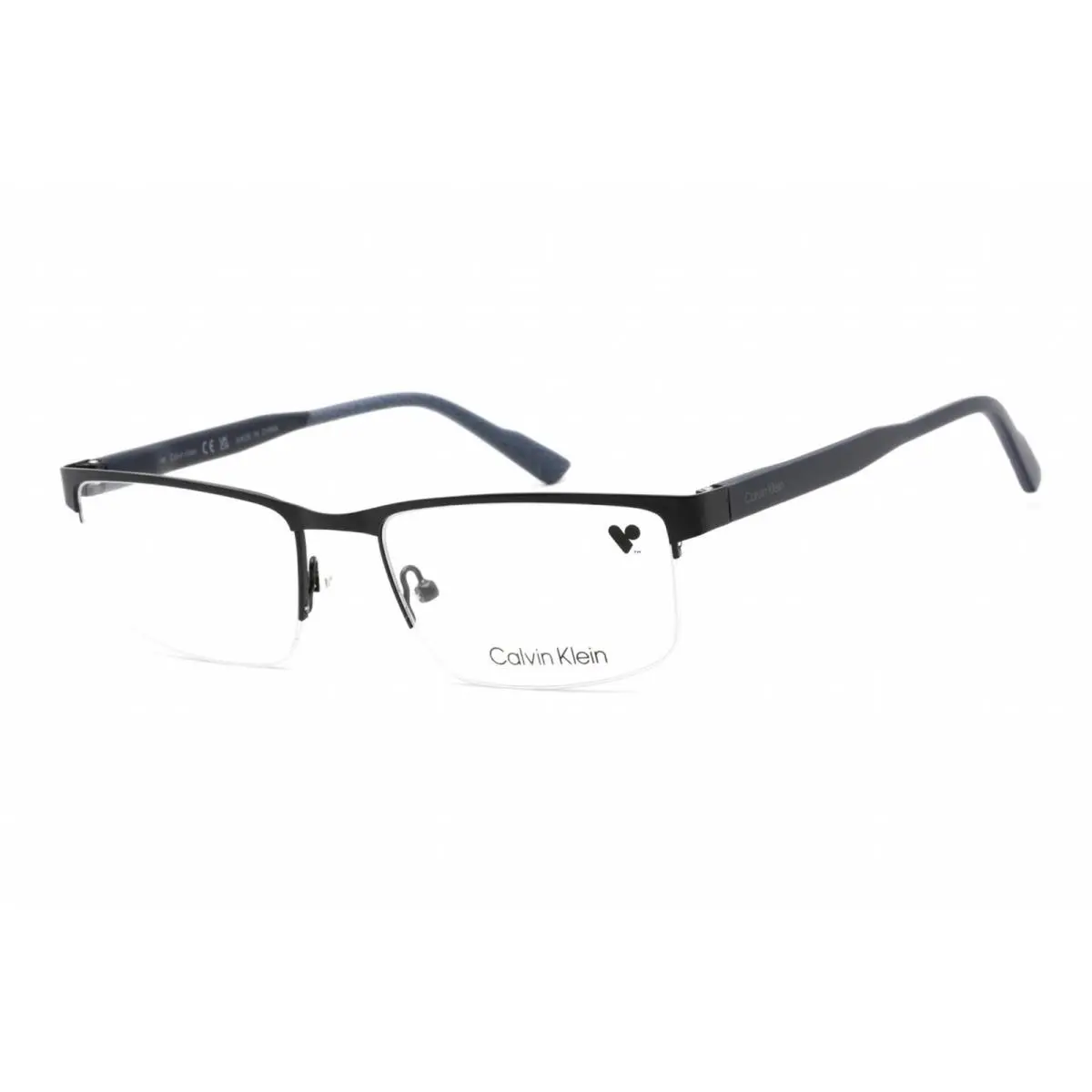 Calvin Klein Men`s Eyeglasses Blue Metal Rectangular Shape Frame CK21126 438