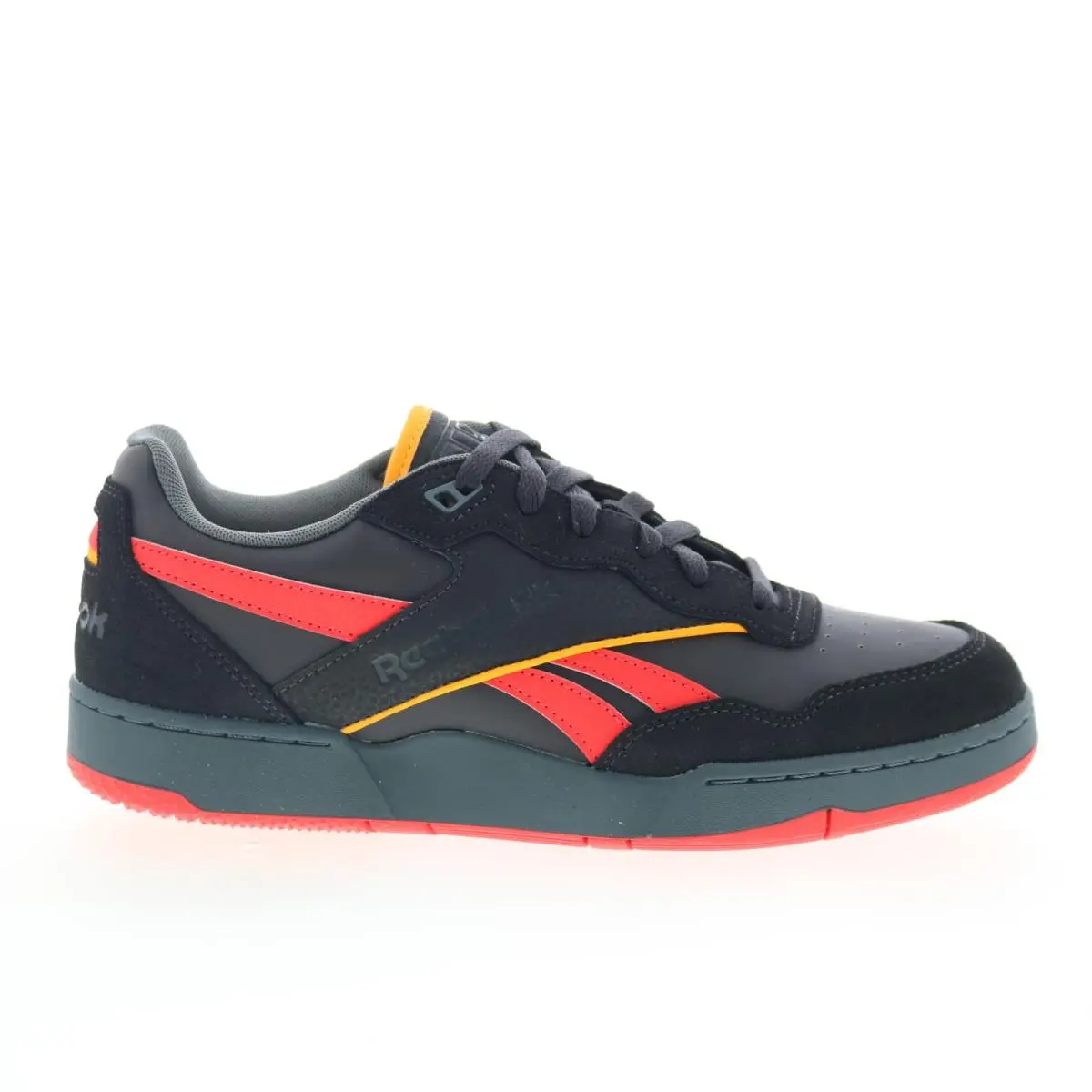 Reebok Bb 4000 II Mens Black Leather Lace Up Lifestyle Sneakers Shoes