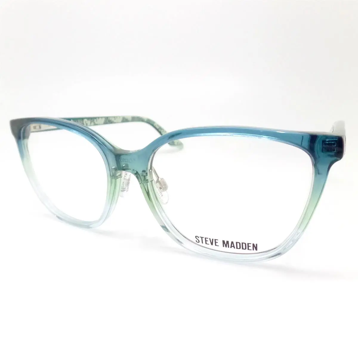 Steve Madden Gobi Blue Green Fade with Pads 50mm Eyeglass RX Frame
