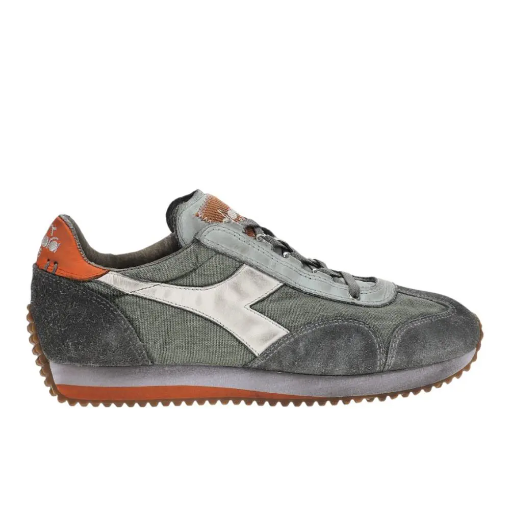 Diadora Equipe H Dirty Stone Wash Evo Lace Up Mens Brown Sneakers Casual Shoes - Brown