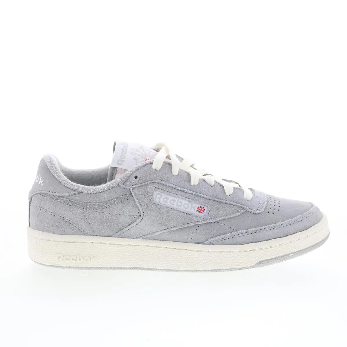 Reebok Club C 85 Vintage Mens Gray Leather Lace Up Lifestyle Sneakers Shoes