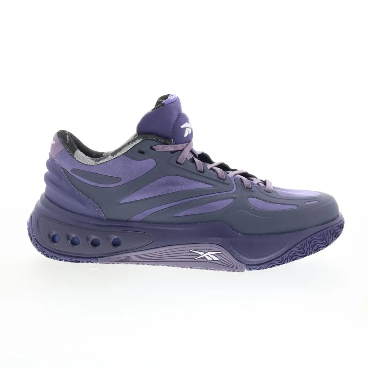 Reebok Engine A Mens Purple Synthetic Lace Up Athletic Basketball Shoes - Purple