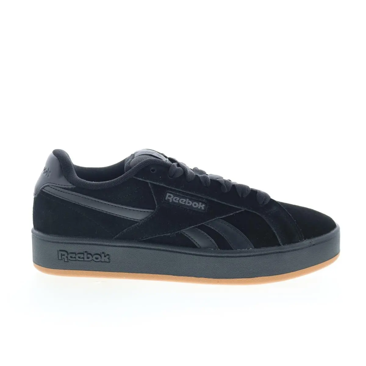 Reebok Retro Mega Mens Black Suede Lace Up Lifestyle Sneakers Shoes