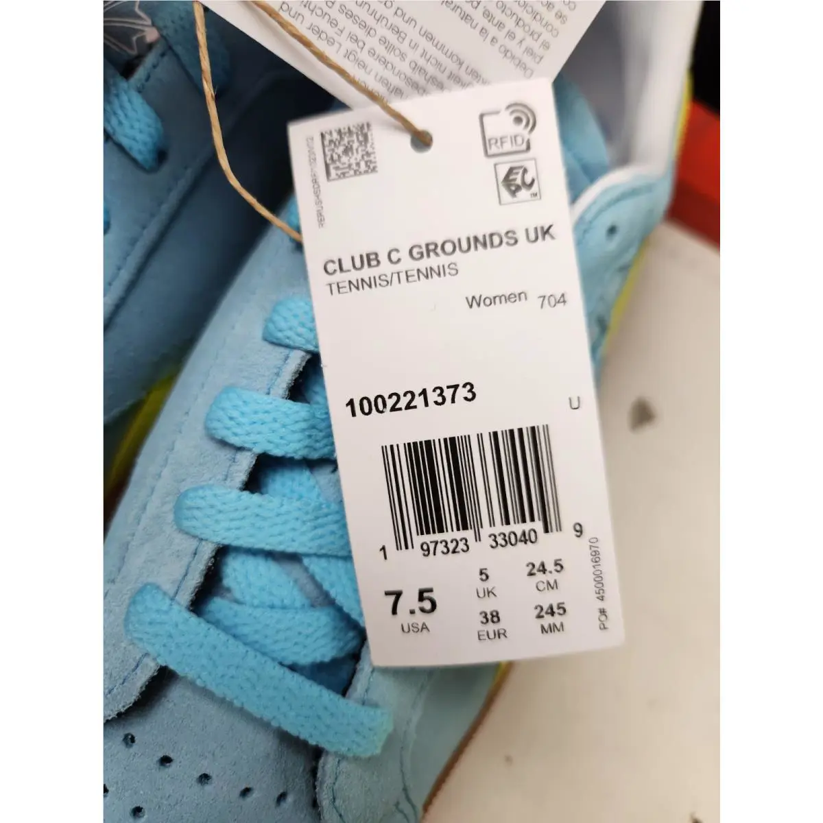 Reebok shoes - Reebok Club C Grounds - Club Grounds - Blue/Yellow 3
