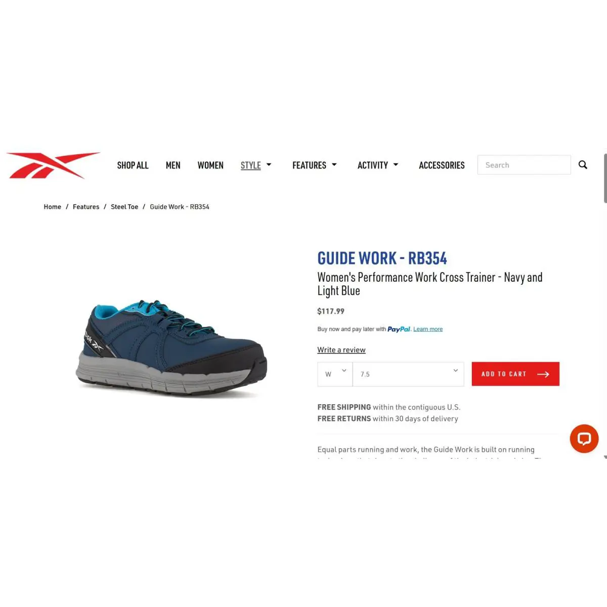 Reebok shoes - Reebok Work - Work - Blue 2