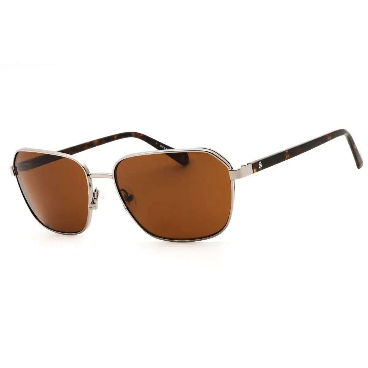 Guess GU00117 08E Shiny Gunmetal/brown 59-16-140 Sunglasses