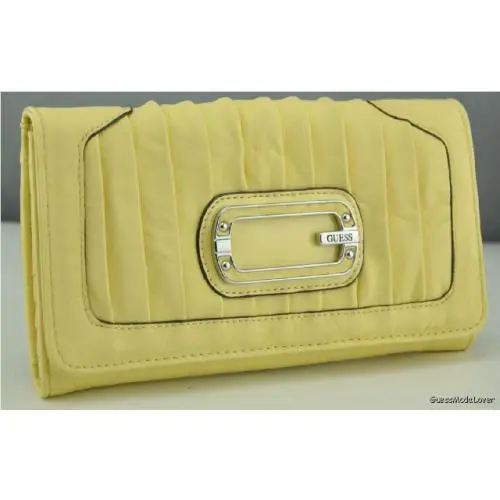 Usa Wallet Guess Chiffon Yellow Ladies Purse Lovely