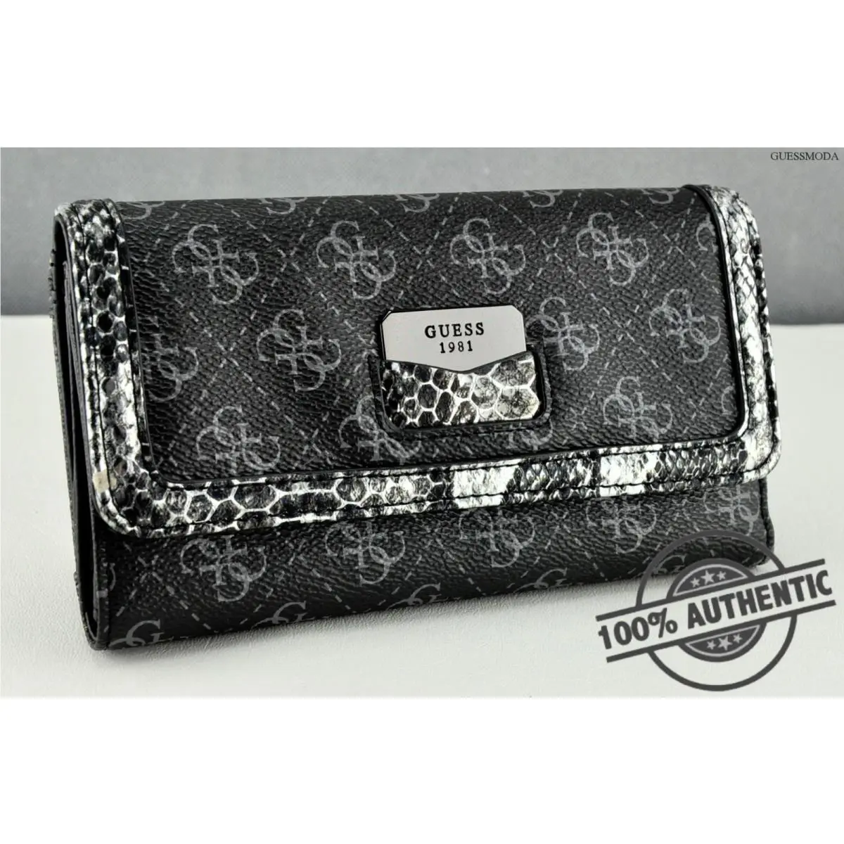 Newest Luxury Guess Ladies Wallet Purse Taree Onyx Women Slg Usa